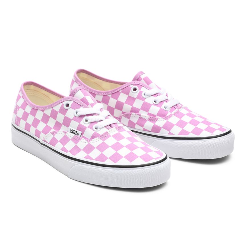 CLASSICS Vans Checkerboard Authentic Hombre Rosas | VN045Q0AY74