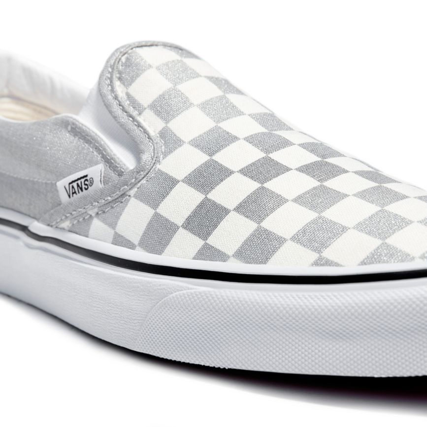 CLASSICS Vans Checkerboard Classic Slip-On Mujer Gris | VN031L2VC56