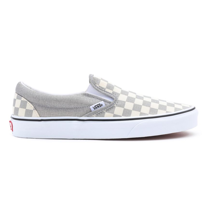 CLASSICS Vans Checkerboard Classic Slip-On Mujer Gris | VN031L2VC56