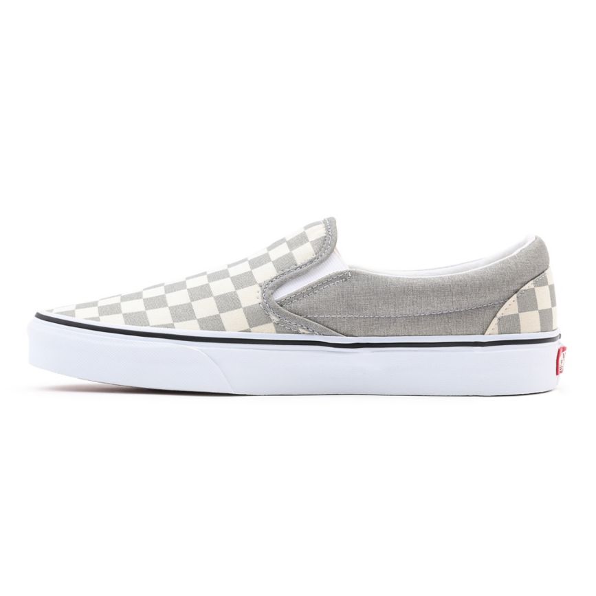 CLASSICS Vans Checkerboard Classic Slip-On Mujer Gris | VN031L2VC56