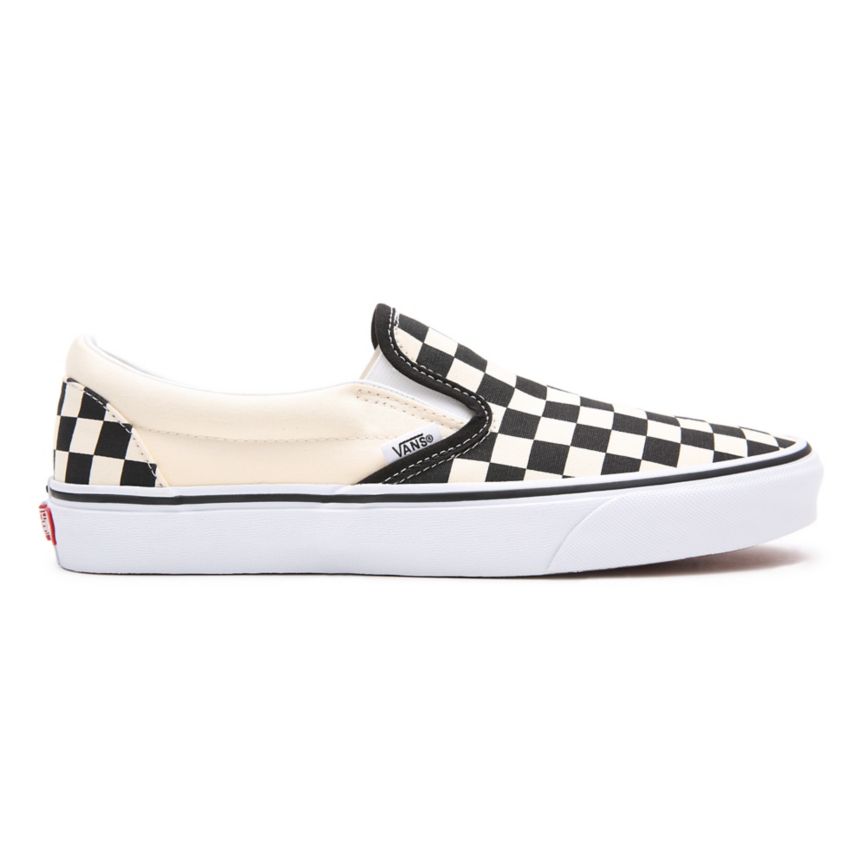 CLASSICS Vans Checkerboard Classic Slip-On Hombre Negras | VN121K9HU83