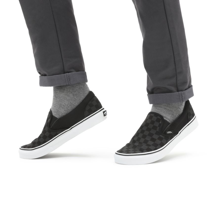 CLASSICS Vans Checkerboard Classic Slip-On Mujer Negras | VN478X7UU25