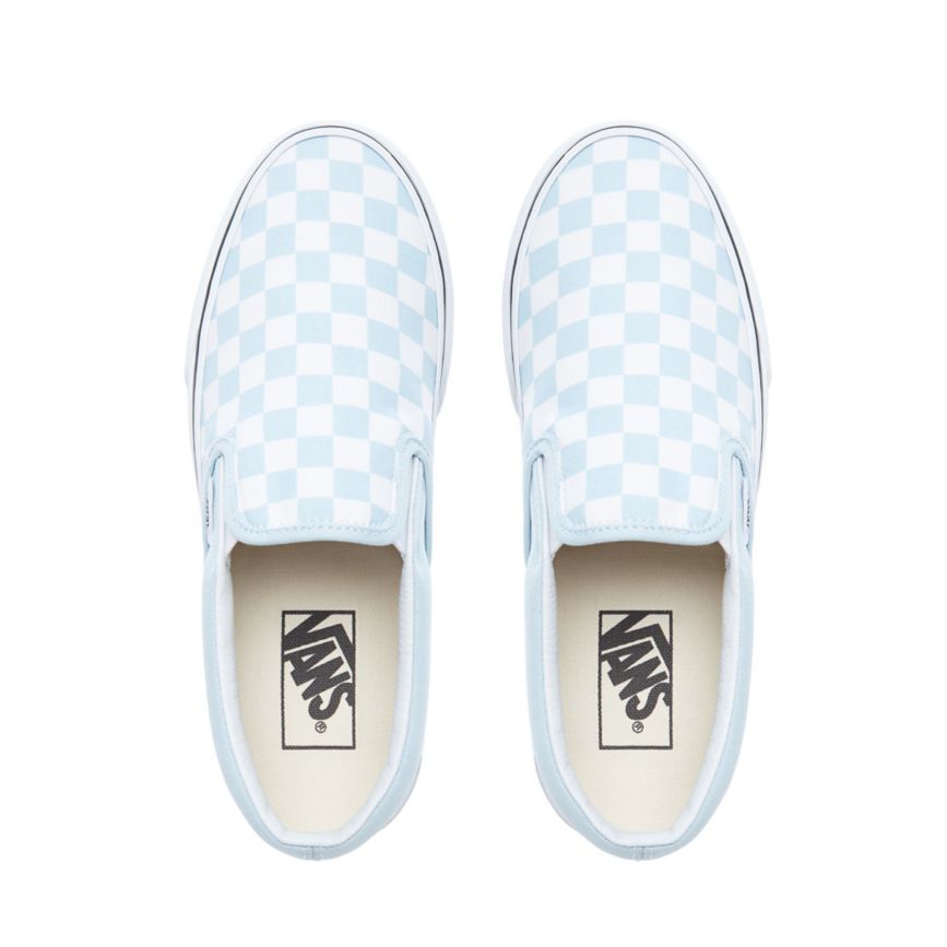 CLASSICS Vans Checkerboard Classic Slip-On Mujer Azules | VN671J9JK42