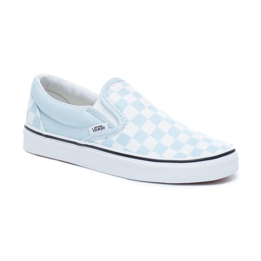 CLASSICS Vans Checkerboard Classic Slip-On Mujer Azules | VN671J9JK42