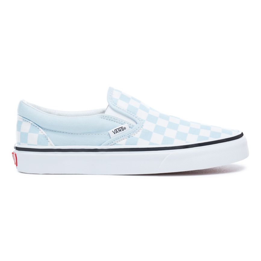 CLASSICS Vans Checkerboard Classic Slip-On Mujer Azules | VN671J9JK42