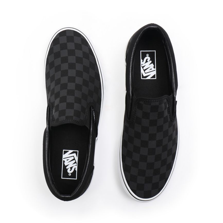 CLASSICS Vans Checkerboard Classic Slip-On Hombre Negras | VN688R0HI61
