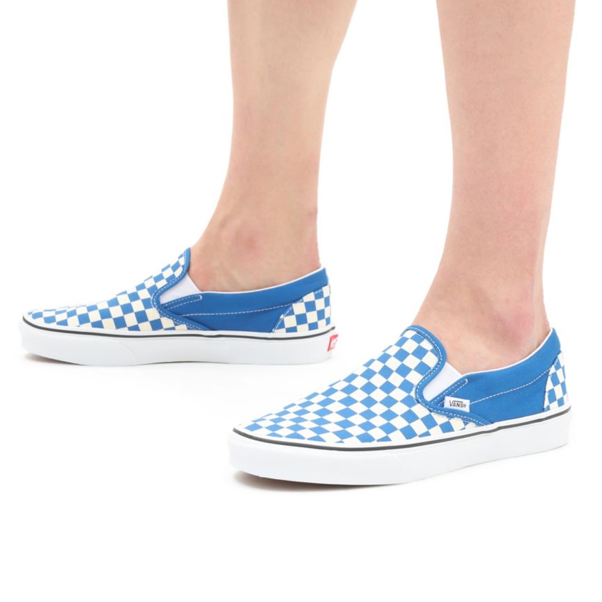 CLASSICS Vans Checkerboard Classic Slip-On Mujer Burdeos | VN813S0JU95