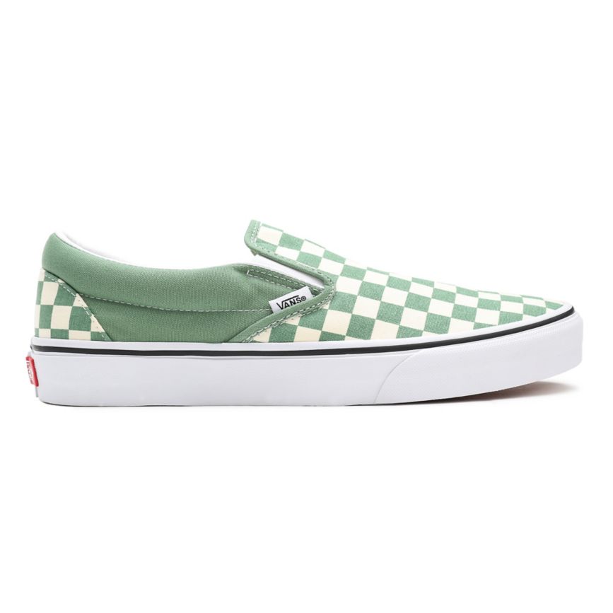 CLASSICS Vans Checkerboard Classic Slip-On Mujer Turquesa | VN880C0LJ45