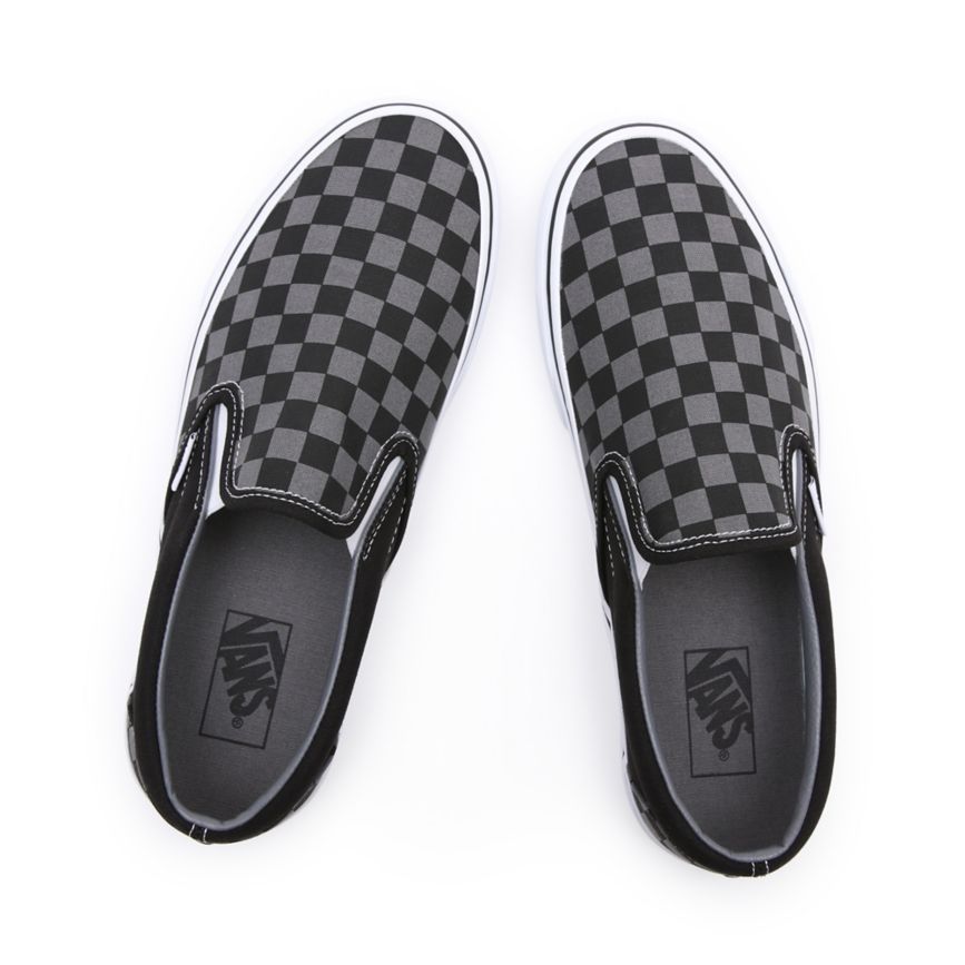 CLASSICS Vans Checkerboard Classic Slip-On Hombre Negras | VN949H2ZN35
