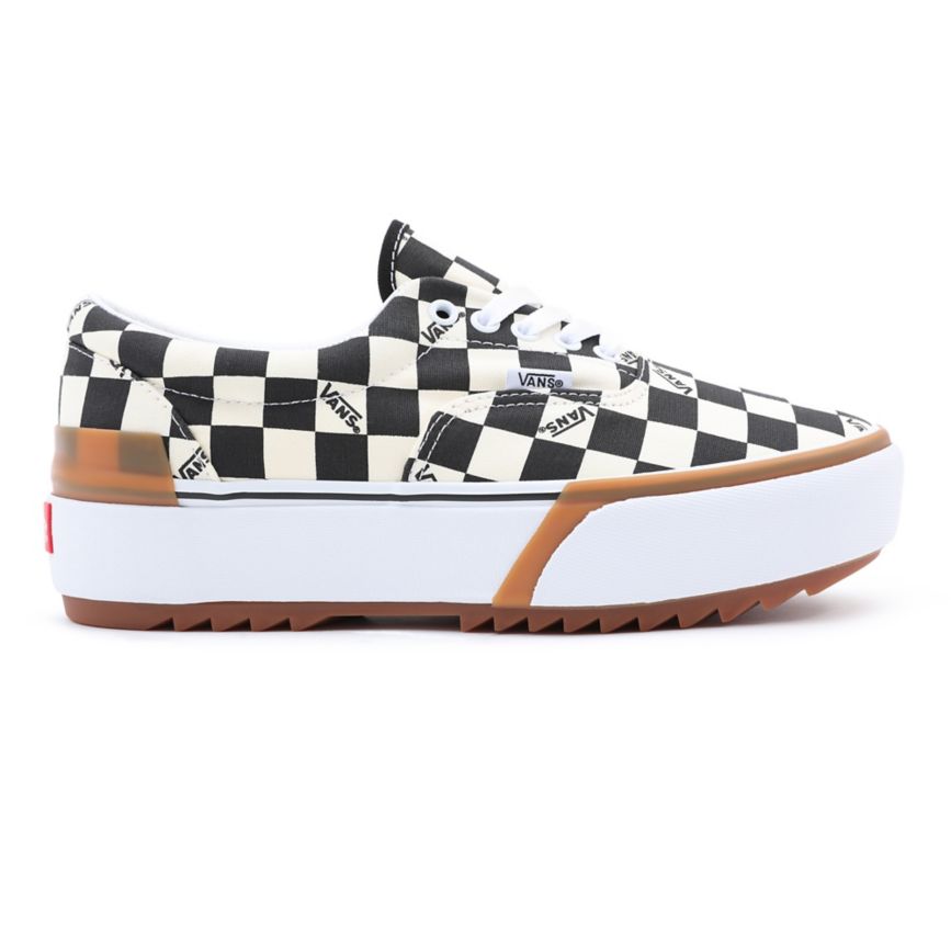 CLASSICS Vans Checkerboard Era Stacked Mujer Negras | VN507E5UF24