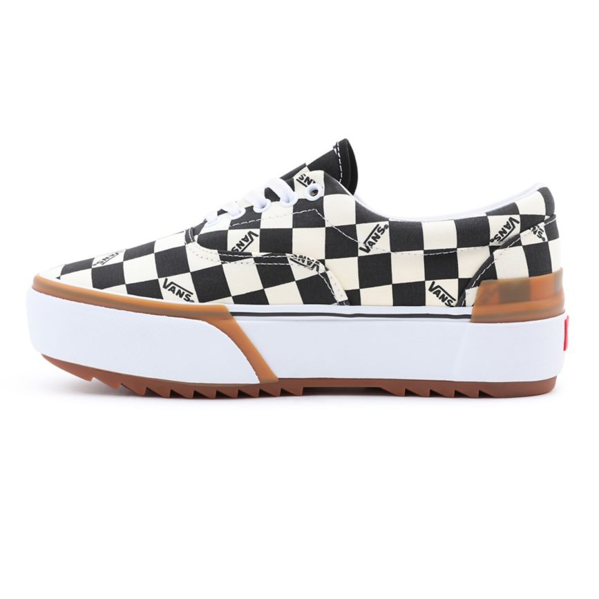CLASSICS Vans Checkerboard Era Stacked Mujer Negras | VN507E5UF24