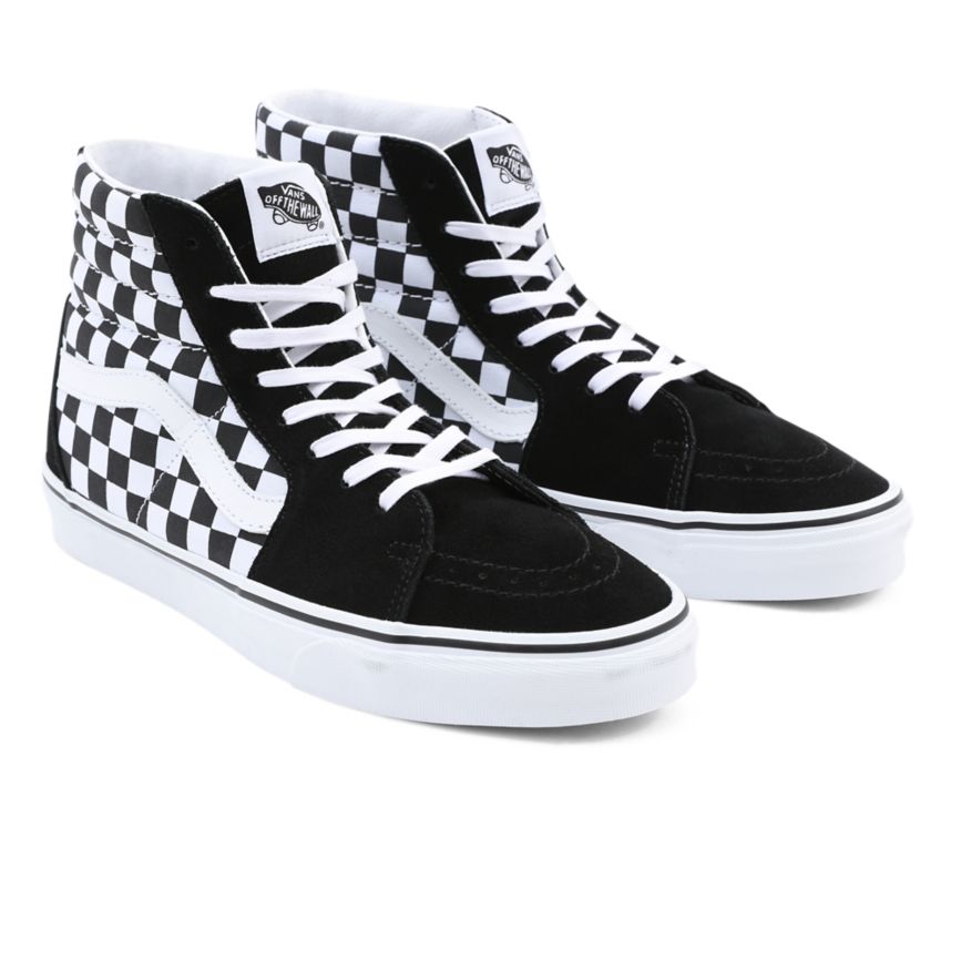 CLASSICS Vans Checkerboard SK8-Hi Mujer Negras | VN583C0HO52