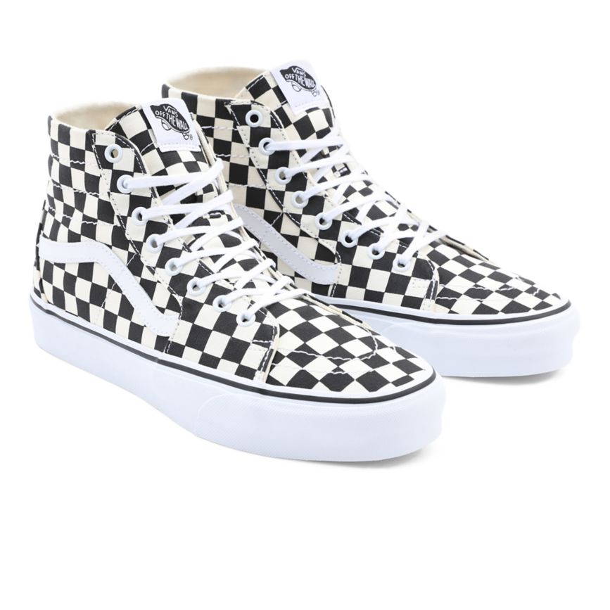 CLASSICS Vans Checkerboard Sk8-Hi Tapered Mujer Negras | VN646B3FQ48