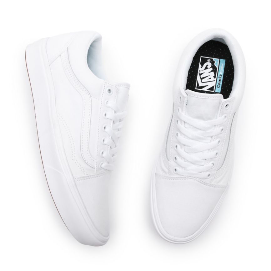 CLASSICS Vans Classic ComfyCush Old Skool Mujer Blancas | VN914E1OX86