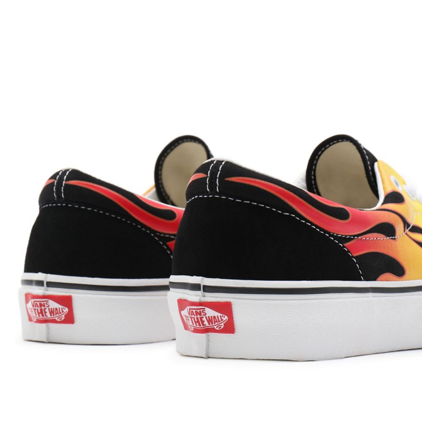 CLASSICS Vans Flame Era Hombre Negras | VN693W6QV86