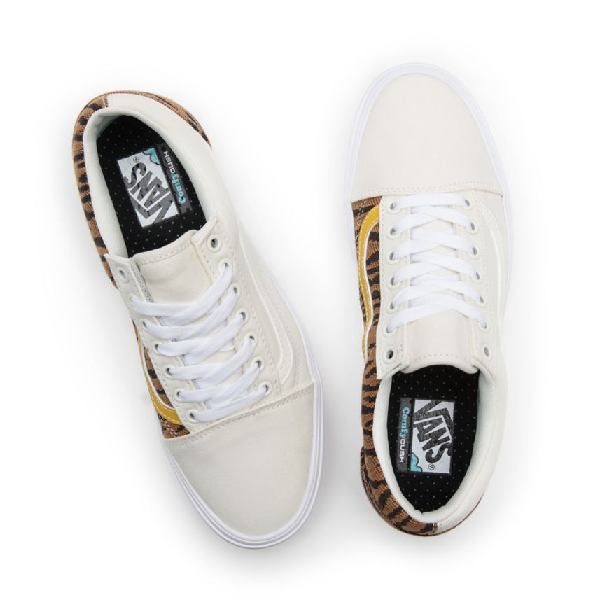 CLASSICS Vans Le Tigre ComfyCush Old Skool Mujer Blancas | VN810T2TX60