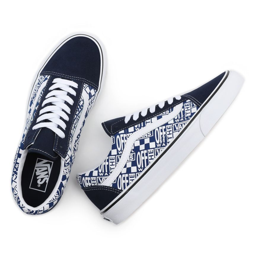 CLASSICS Vans Off The Wall Old Skool Mujer Azules | VN518I7QZ16