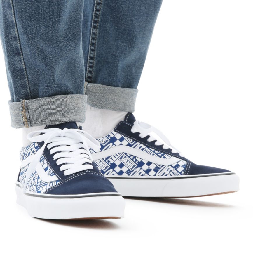 CLASSICS Vans Off The Wall Old Skool Mujer Azules | VN518I7QZ16