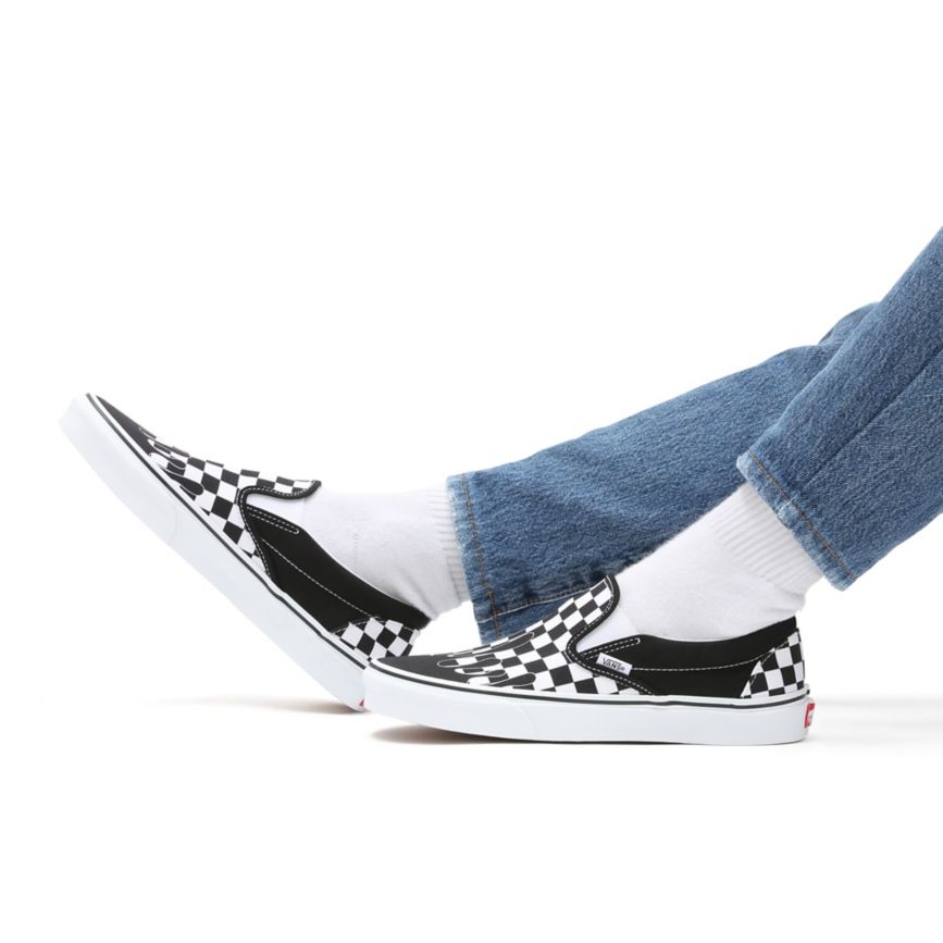 CLASSICS Vans Paint Drip Checkerboard Classic Slip-On Hombre Negras | VN341V1CS45