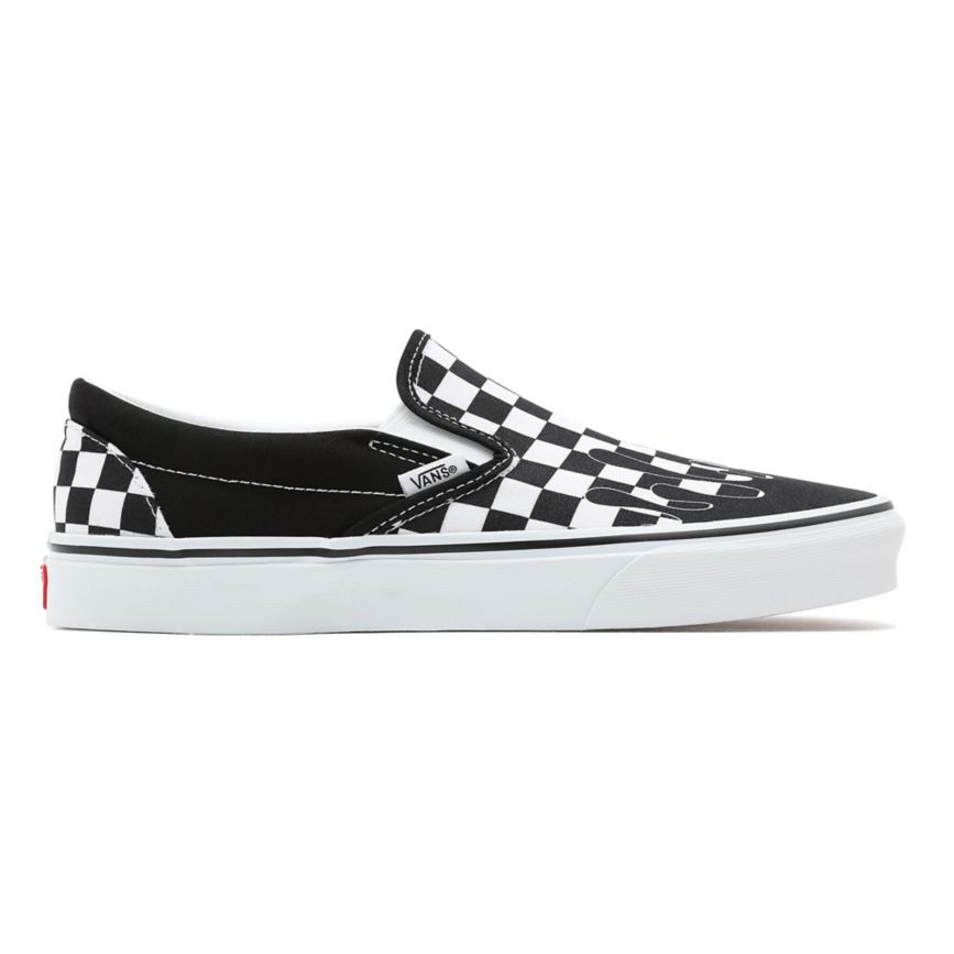 CLASSICS Vans Paint Drip Checkerboard Classic Slip-On Hombre Negras | VN341V1CS45