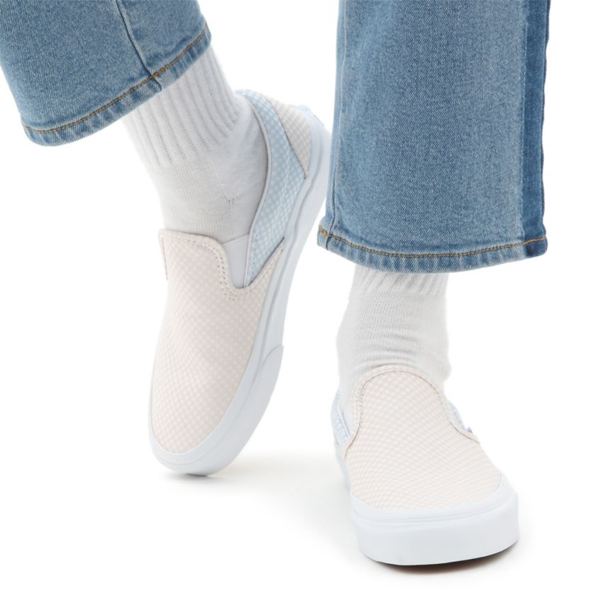 CLASSICS Vans Pastel Checkerboard Classic Slip-On Mujer Blancas | VN856G1OI65
