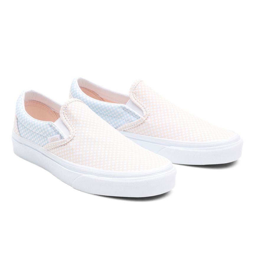 CLASSICS Vans Pastel Checkerboard Classic Slip-On Mujer Blancas | VN856G1OI65