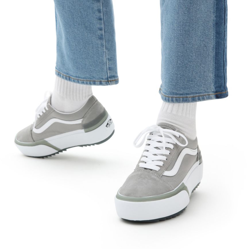 CLASSICS Vans Pastel Old Skool Stacked Mujer Gris Oscuro | VN599Q0NJ41