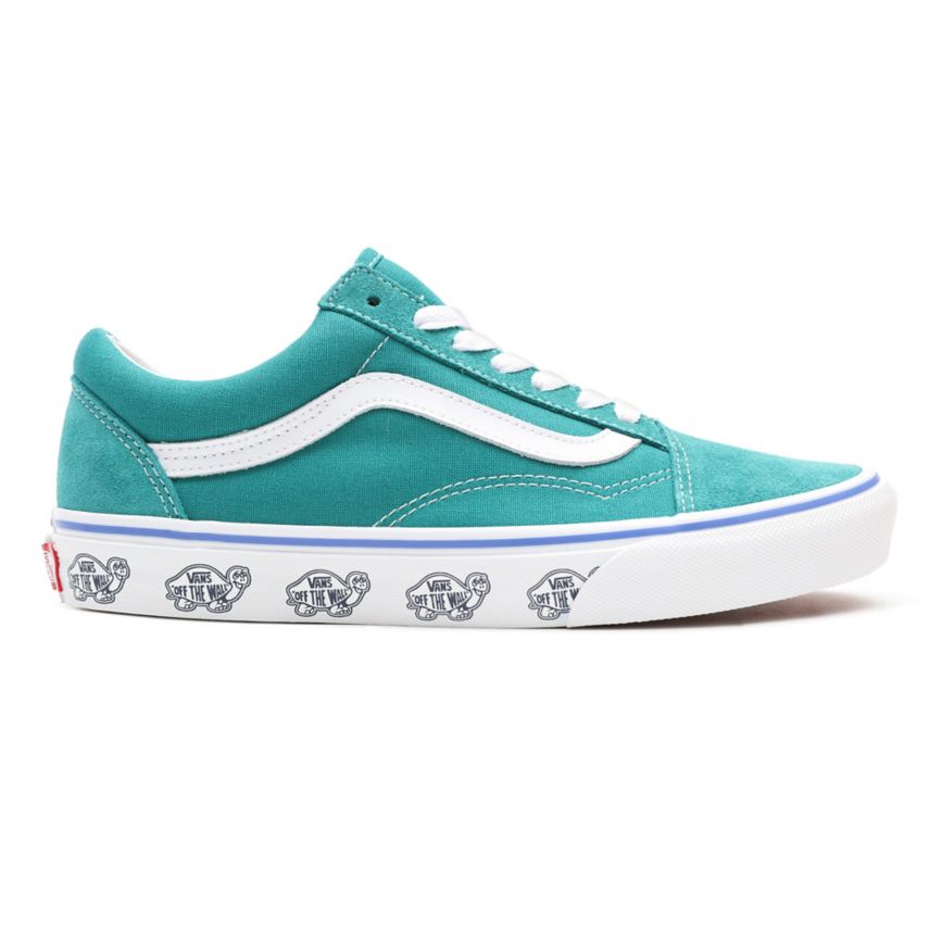 CLASSICS Vans Sidewall Print Old Skool Hombre Turquesa | VN539V0VR64