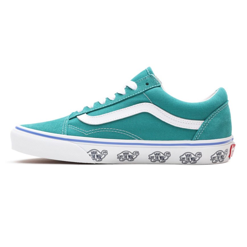 CLASSICS Vans Sidewall Print Old Skool Hombre Turquesa | VN539V0VR64