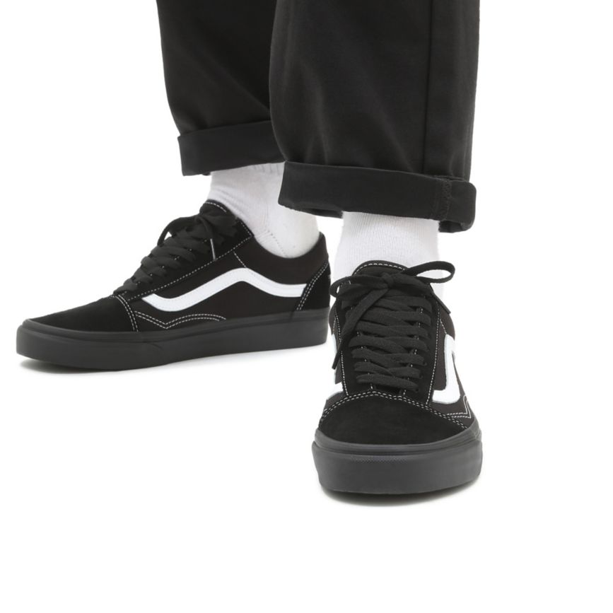 CLASSICS Vans Suede Lona Old Skool Mujer Negras | VN827S4WE27