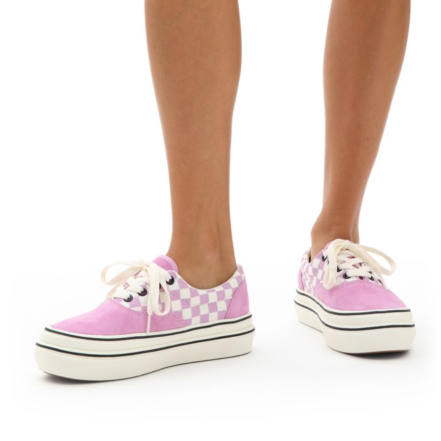 CLASSICS Vans Suede Lona Super ComfyCush Era Mujer Rosas | VN049S8WG98