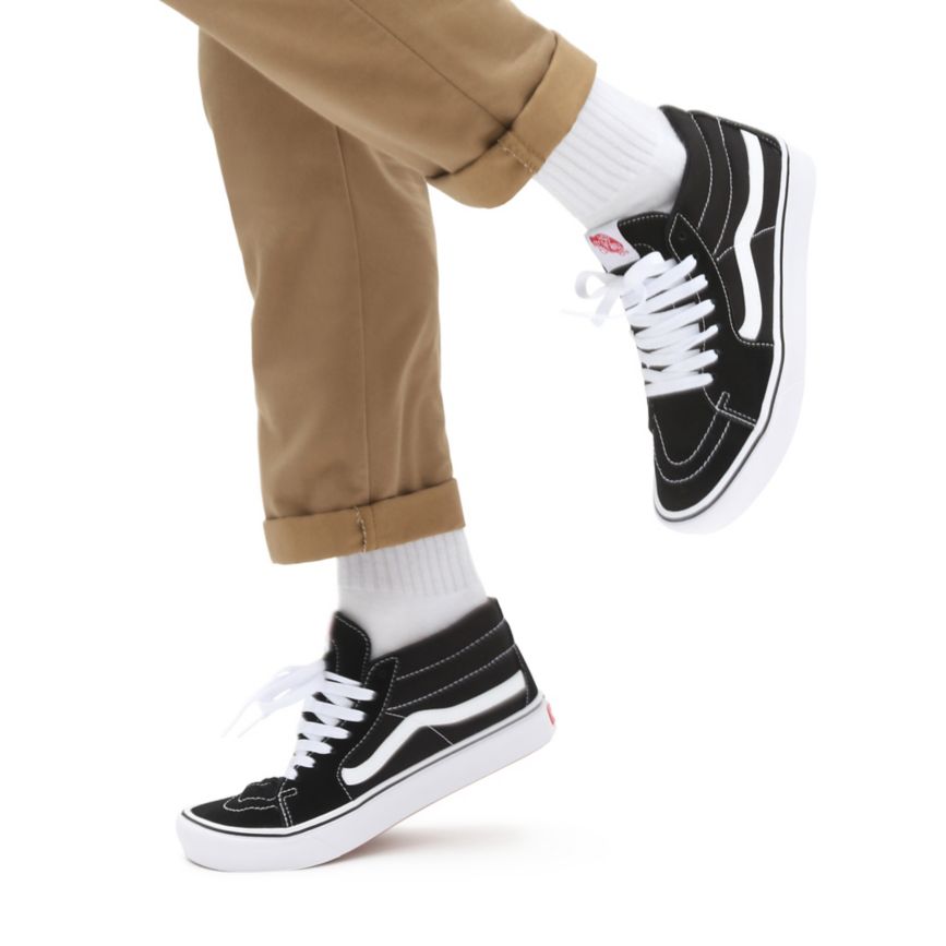 Mid Top Vans Classic ComfyCush Sk8-Mid Mujer Negras | VN027M8NS14