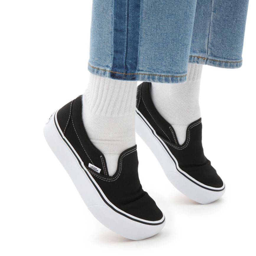 Plataforma Vans Classic Slip-On Platform Mujer Negras | VN622U9LS97