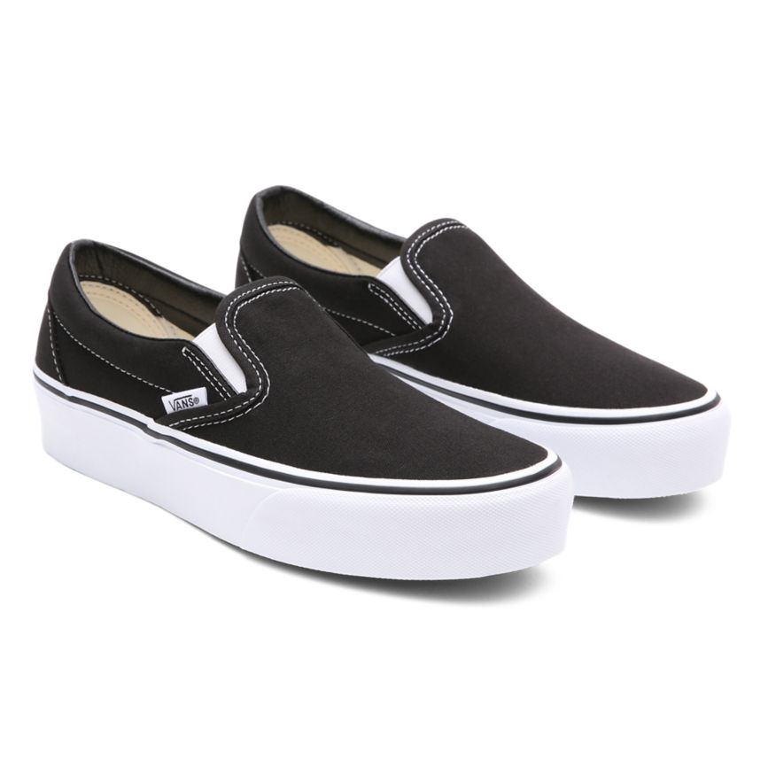 Plataforma Vans Classic Slip-On Platform Mujer Negras | VN622U9LS97