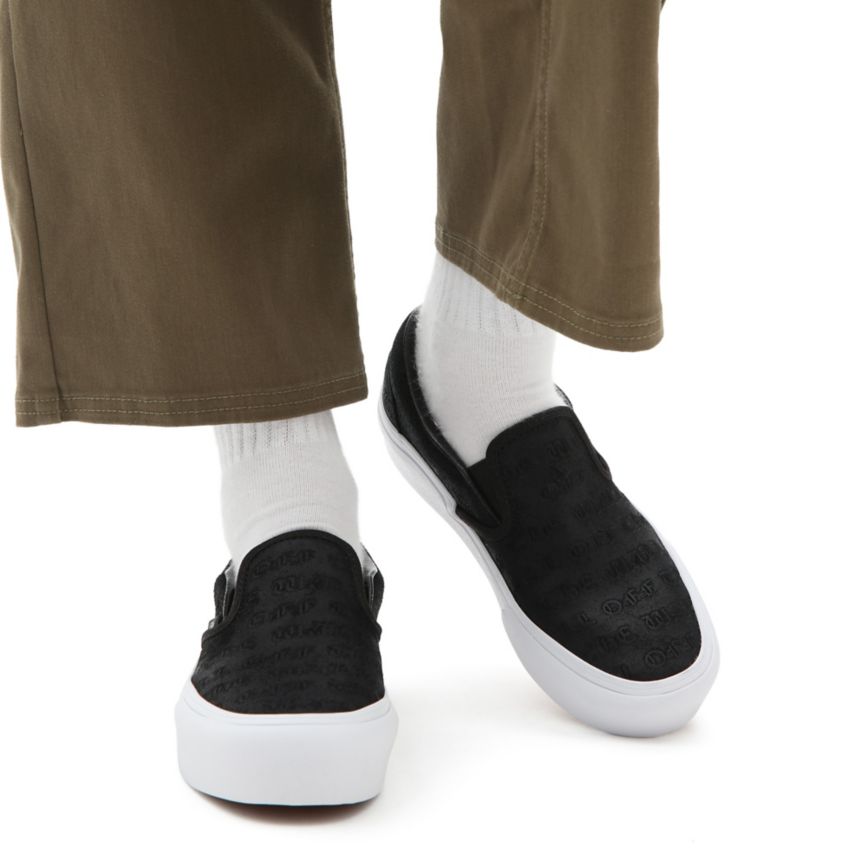 Plataforma Vans Deboss OTW Classic Slip-On Platform Mujer Negras | VN469J5CC33