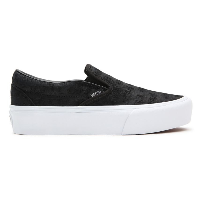 Plataforma Vans Deboss OTW Classic Slip-On Platform Mujer Negras | VN469J5CC33