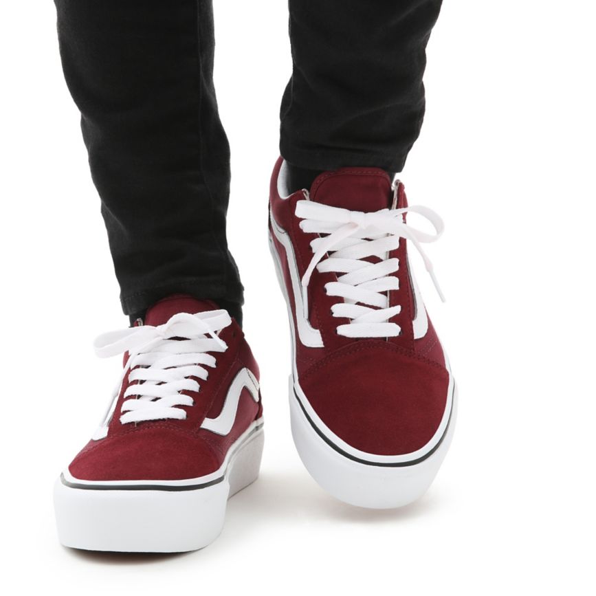 Plataforma Vans Platform Old Skool Mujer Burdeos | VN590E0AV76