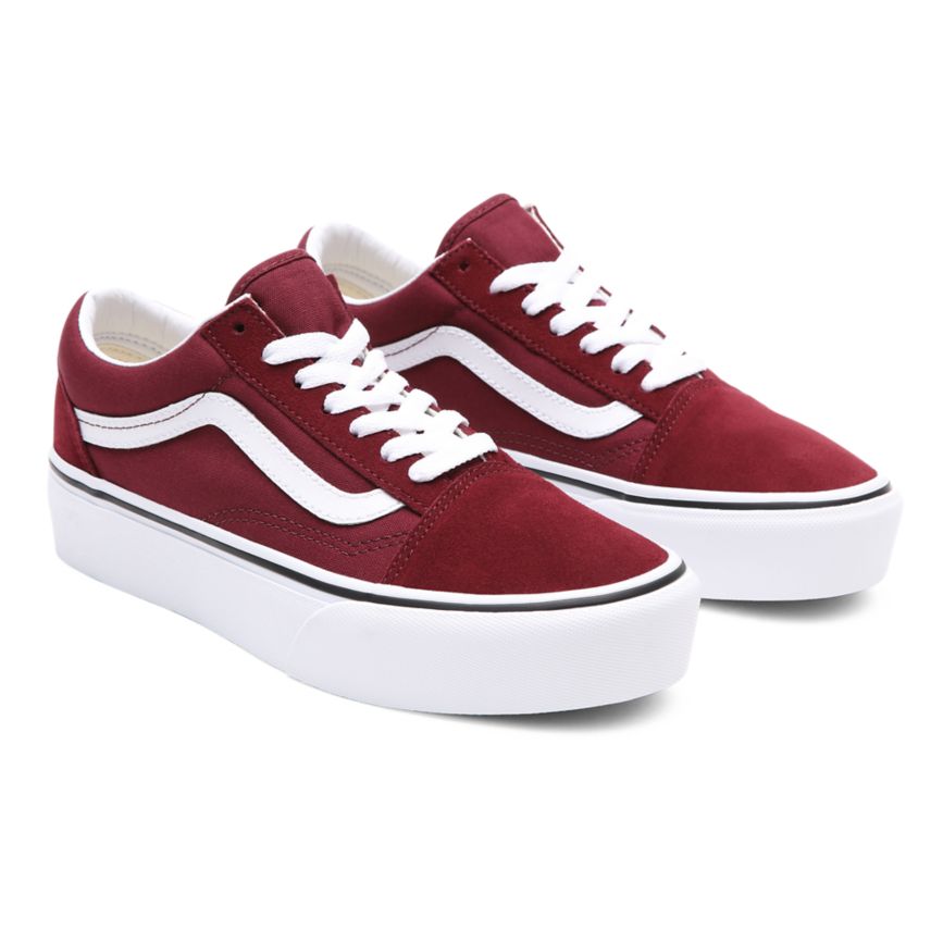 Plataforma Vans Platform Old Skool Mujer Burdeos | VN590E0AV76