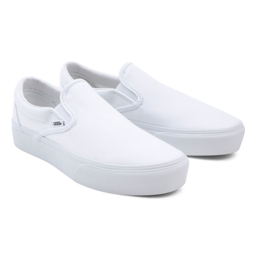 Plataforma Vans Slip-On Platform Mujer Blancas | VN214J5PP25