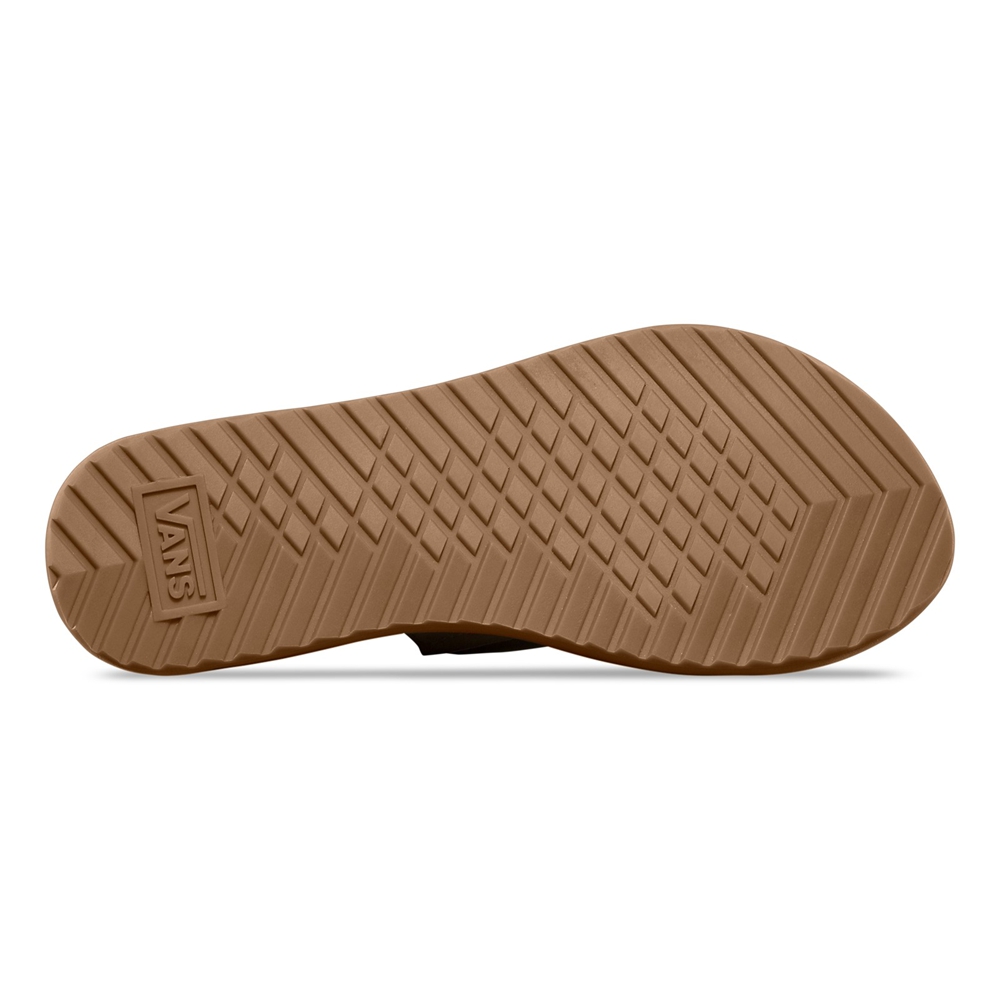 Sandalias Planas Vans Cayucas Slide Hombre Negras | VN180I2LI42