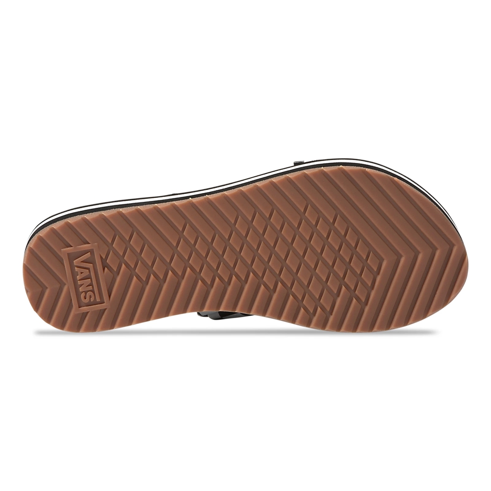 Sandalias Planas Vans Cayucas Slide Mujer Negras | VN608B9GL61