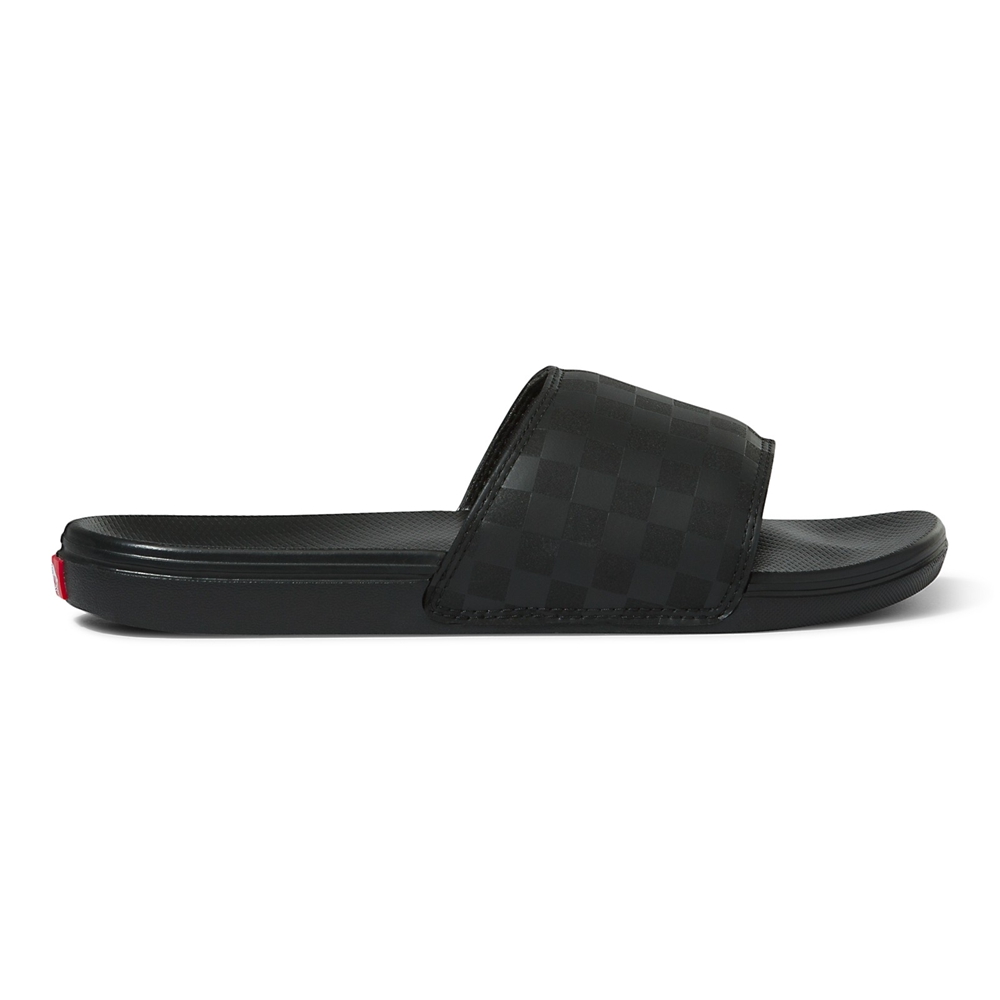 Sandalias Planas Vans Checkerboard La Costa Slide-On Hombre Negras | VN590W2JU01