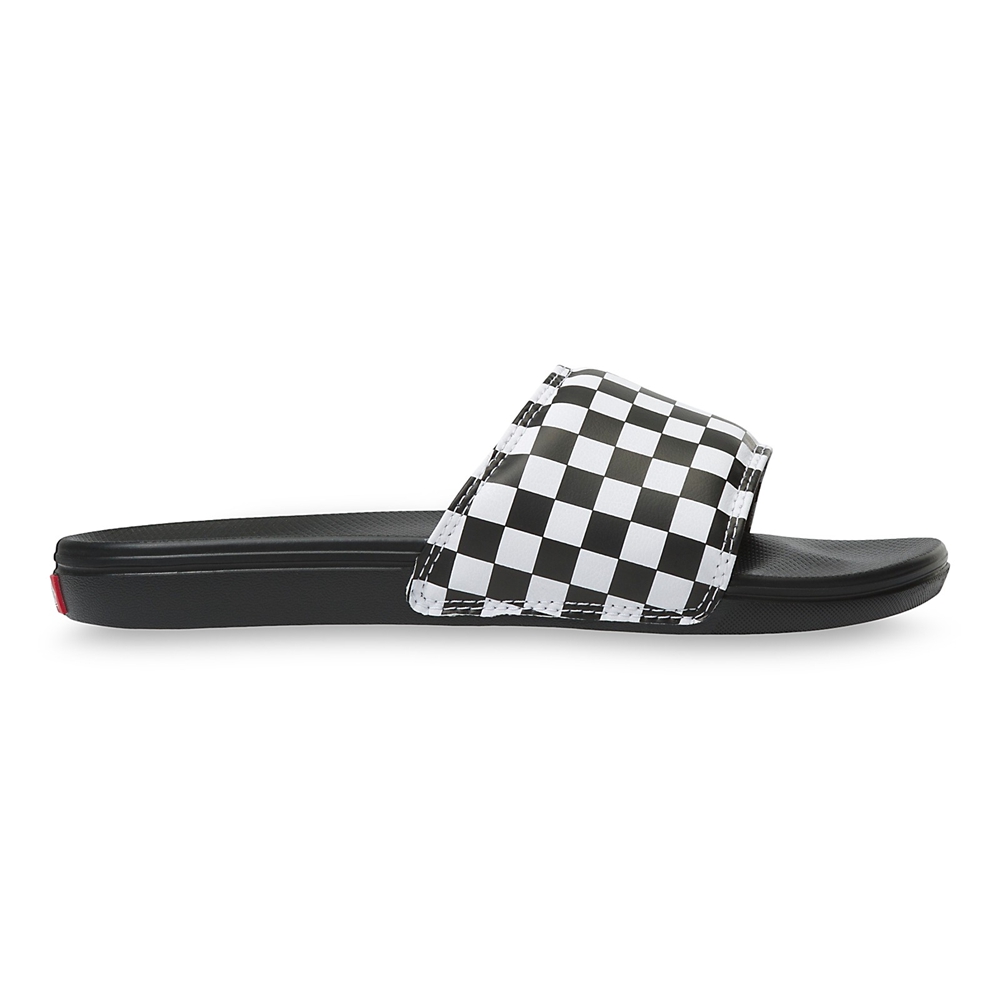 Sandalias Planas Vans Checkerboard La Costa Slide-On Hombre Negras | VN596N1TR26