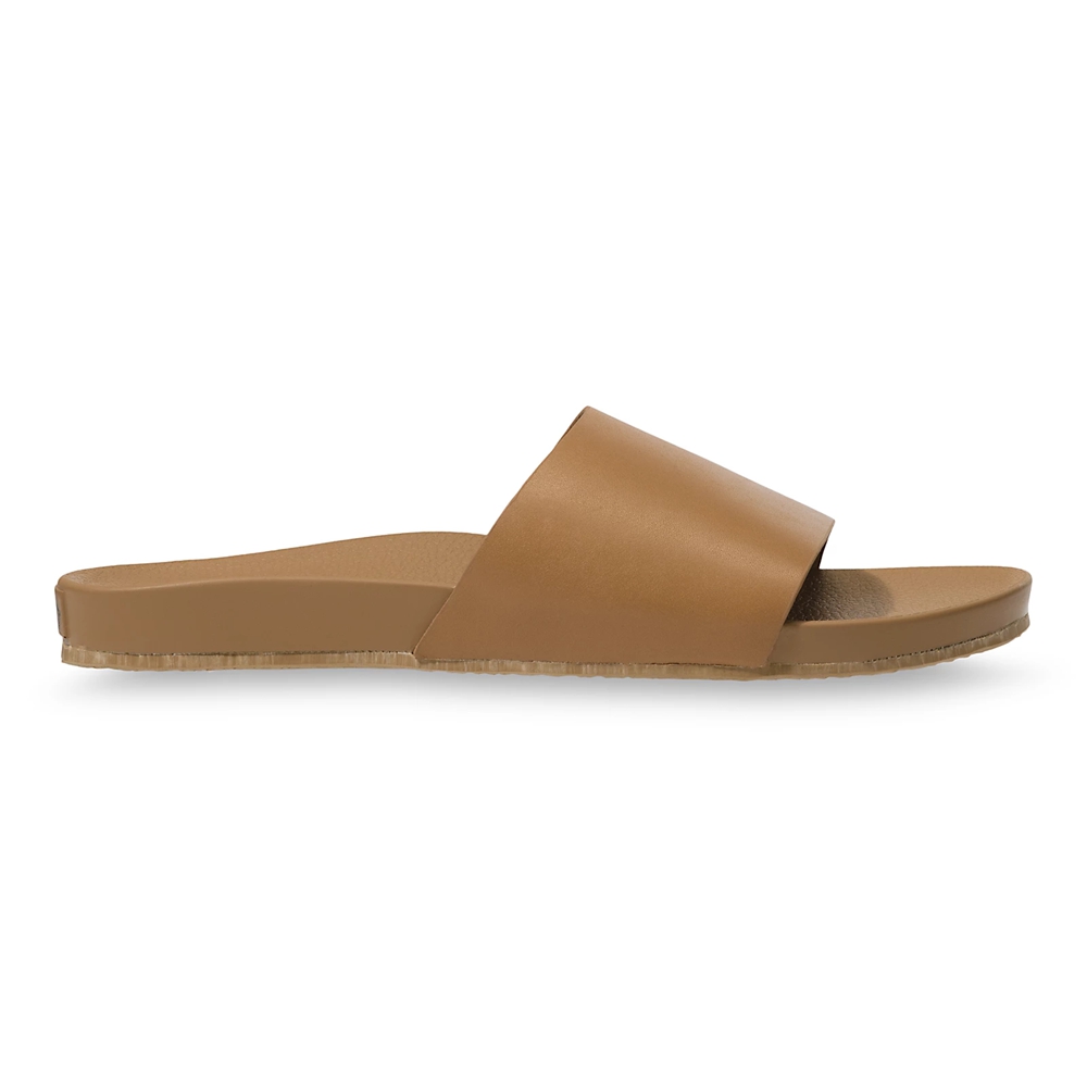 Sandalias Planas Vans Cuero Decon Slide Hombre Marrones | VN105L7GG58