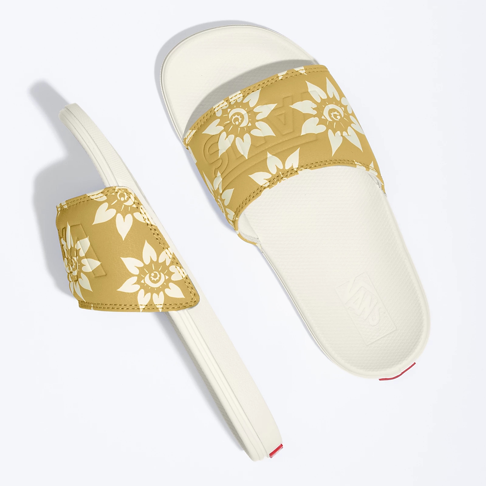 Sandalias Planas Vans La Costa Slide-On Mujer Amarillo | VN633L2JW74