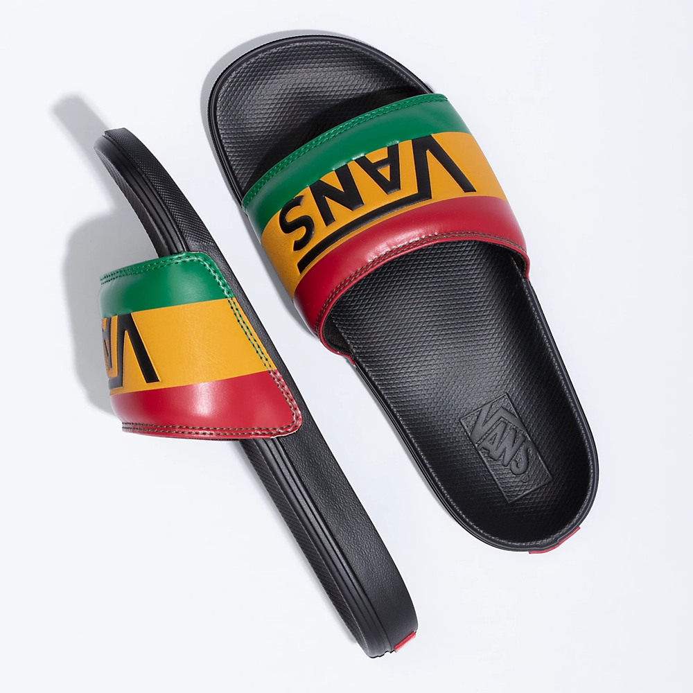 Sandalias Planas Vans La Costa Slide-On Hombre Negras | VN696X0WI99