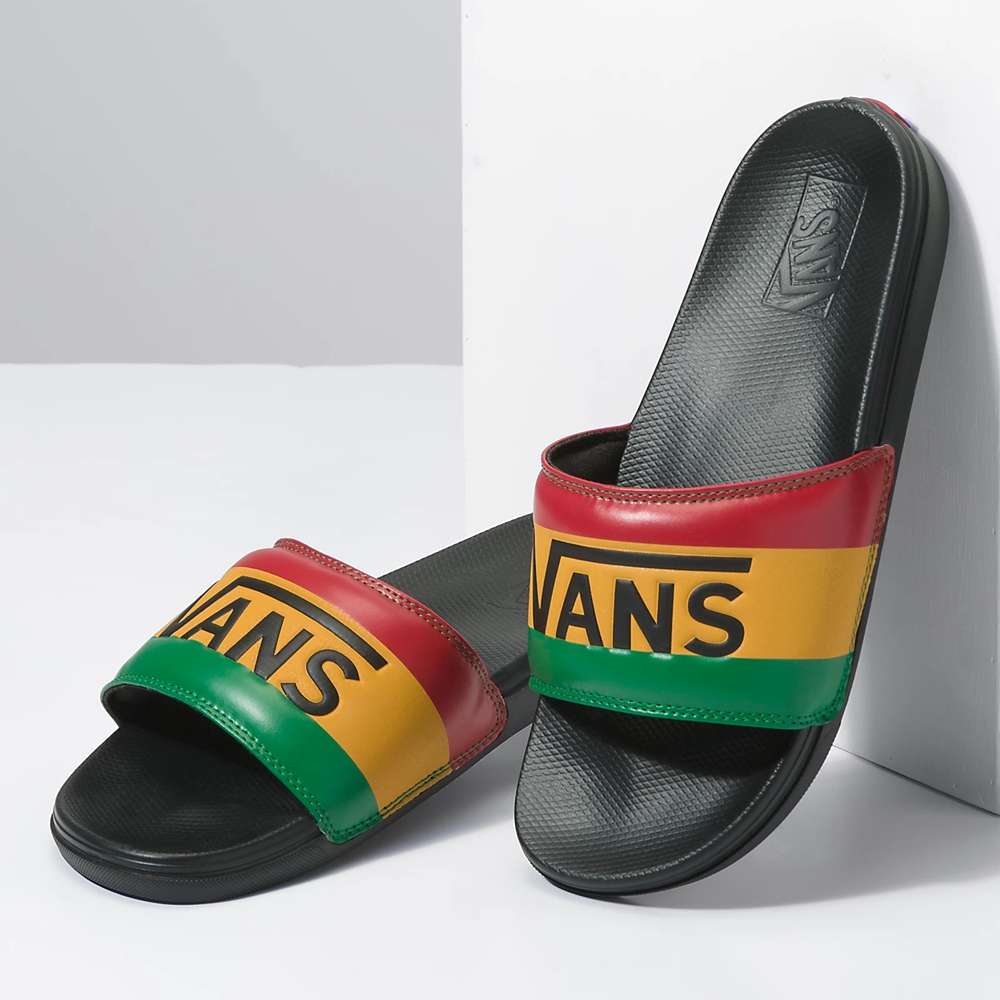 Sandalias Planas Vans La Costa Slide-On Hombre Negras | VN696X0WI99