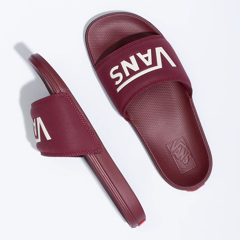 Sandalias Planas Vans La Costa Slide-On Hombre Burdeos | VN786Y3WQ58