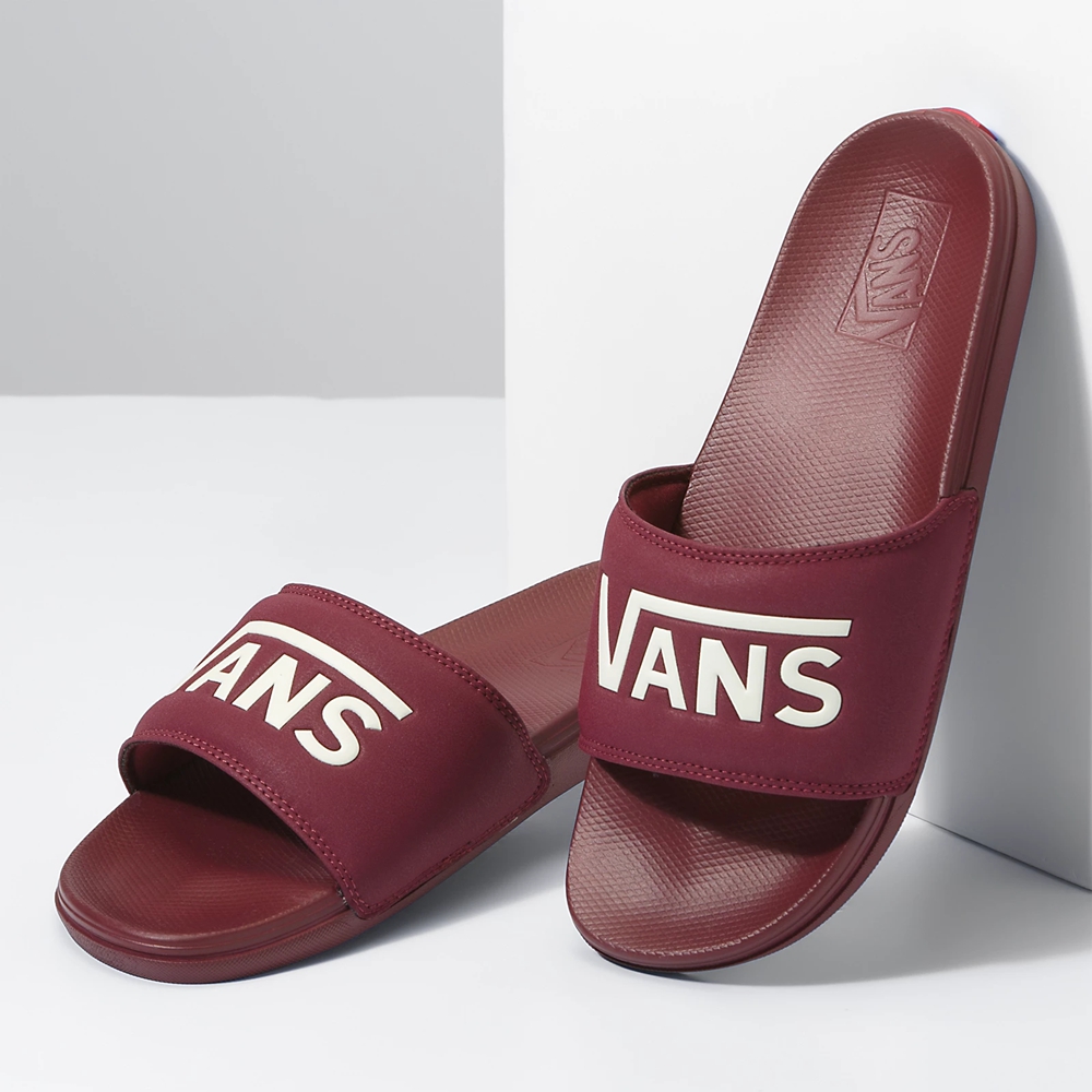 Sandalias Planas Vans La Costa Slide-On Hombre Burdeos | VN786Y3WQ58