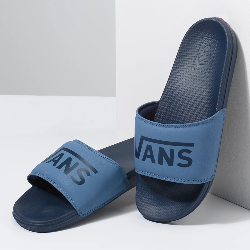 Sandalias Planas Vans La Costa Slide-On Hombre Azules | VN930Q3ZP43